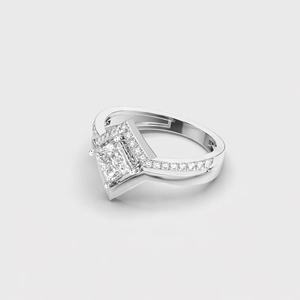 Bague de mariage pour femme la plus vendue en argent sterling 925 avec diamant de laboratoire de 1,70 ct, rhodiée, certifiée CMA, micro-pavée, de luxe - Product Image 3