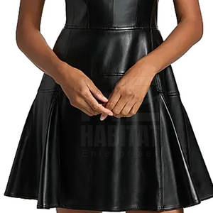 ชุดเดรสหนังแท้คุณภาพสูงสำหรับผู้หญิง ดีไซน์ทันสมัย เนื้อผ้านุ่ม มีทุกขนาด - Product Image 6