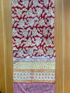 Paréo en coton imprimé à la main, jupe de plage pour femme, imprimé floral traditionnel, idéal pour l'été, la station balnéaire et la piscine - Product Image 2