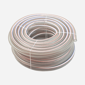 Manguera de Succión Reforzada con Alambre de Acero Indoflex PVC, 25 mm de Diámetro Interior x 32,5 mm de Diámetro Exterior, Manguera Flexible de PVC de Grado Alimenticio Thunder Hose - Product Image 1