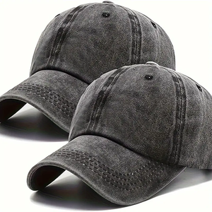 Casquette de baseball en jean personnalisée haut de gamme, 6 panneaux, sangle réglable avec boucle métallique, casquette vintage en coton, logo personnalisé brodé, OEM - Product Image 4
