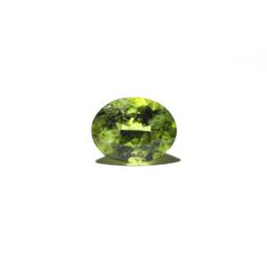 6.7 Carat Emerald Cut Peridot Loose Gemstone-Faceted Oval for Fine Jewelry - Product Image 1