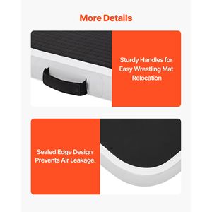 Colchoneta Inflable de PVC Grueso de 10x10 pies para Lucha Libre, Gimnasio en Casa, Ejercicio, Círculos de Entrenamiento Plegables, 60 Capas Protectoras para Artes Marciales - Product Image 6