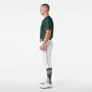 Uniforme de Béisbol con Diseño de Rayas, Pantalones Cortos Sublimados, Jersey Transpirable con Cuello Frontal Impreso, Ropa Deportiva para Equipos - Product Image 4
