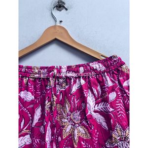 Jupe longue bohème à imprimé floral pour femme, taille élastique, volants, en mousseline, coupe trapèze, pour l'été - Product Image 4