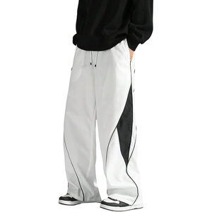 <b>Men's</b> <b>White</b> Wide Leg <b>Pants</b> Elastic Waist Drawstring Side Pockets Casual Loose Fit Lightweight Breathable Spring Wear - Product Image 6