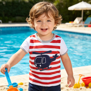 Camisetas Estampadas OEM 2026 de Algodón, Manga Corta, Estilo Casual, para Niños y Niñas, Ropa de Verano, Corte Regular, Cuello Redondo - Product Image 3