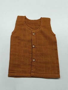 Ropa de Verano para Bebés y Niños Pequeños, 100% Algodón Muselina, Unisex, Mameluco sin Mangas con Tirantes, Pantalones con Bolsillo, Body Sólido con Botones - Product Image 3