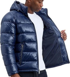 OEM Custom <b>Mens</b> Thermal Puffer <b>Jacket</b> <b>Fleece</b> <b>Lined</b> Stand Collar Padded Bubble <b>Jacket</b> Factory Price - Product Image 5
