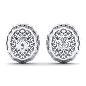 REYES Wholesale Luxury 925 Sterling <b>Silver</b> Moissanite <b>Stud</b> Earrings for Women Classic 10K 14K 18K Solid Gold Wedding Jewelry - Product Image 4