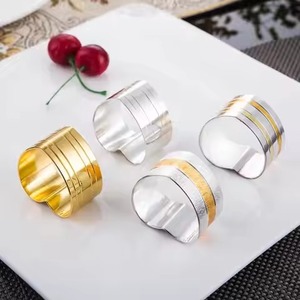 Decorative Party Metal Napkin Ring for Dining <b>Table</b> Arrangement Wedding Banquet Decor and Event Styling - Product Image 3