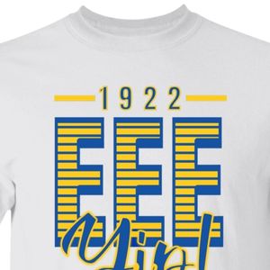 สีขาว สีน้ำเงินรอยัล สีทอง ซิกมาแกมมาโร 1922 เสื้อยืดพิมพ์ลาย แขนสั้น คอกลม กรีก กราฟิก แฟชั่นลำลอง - Product Image 6