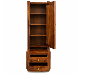 Solid Wood Tall <b>Dressing</b> <b>Table</b> | Standing Mirror Cabinet Vanity with 2 Drawers | Wholesale Bedroom Furniture - Product Image 6