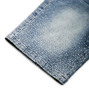 Pantalones Cortos de Mezclilla para Hombre, con Logotipo Personalizado, Estilo Veraniego, Desgastados, de Alta Calidad, Ajustados - Product Image 3