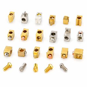 Blocs de connecteurs électriques en laiton et acier inoxydable usinés CNC/laser avec vis pour assemblage personnalisé et usinage - Product Image 1