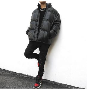 Veste d'hiver pour homme, coupe-vent à capuche et imperméable, parka épaisse et chaude, veste parka décontractée noire pour homme - Product Image 4