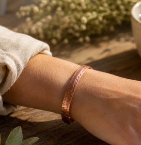 Authentic Textured Scale Pure Metal <b>Stacked</b> Bangle Fashionable Metal Jewelry Exquisite Design - Product Image 1
