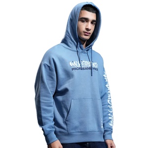 Sweat-shirt à capuche personnalisé avec logo Rick Sanchez, streetwear pour homme, coupe ample, en coton bleu, avec poche et imprimé sur le devant, coupe classique - Product Image 3