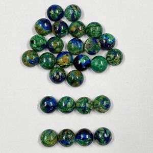 Cabujón redondo de malaquita azurita Natural de 10mm, venta al por mayor, Colección hecha a mano de piedras preciosas sueltas, última joyería del proveedor - Product Image 2