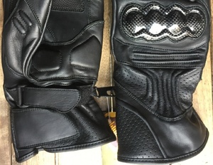 Gants de moto en cuir de haute qualité, respirants, avec poignées antidérapantes, pour motocross, extérieur, manches courtes, unisexes - Product Image 3