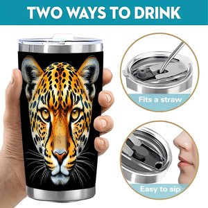 Stainless Steel Tumbler 20oz Double Wall <b>Insulated</b> Outdoor Camping Hiking <b>Cup</b> Windproof Travel Mug - Product Image 5