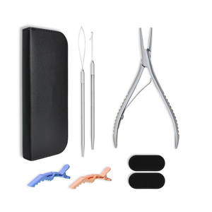 Pince à extensions capillaires tout-en-un en acier à haute teneur en carbone, design compact, durable, personnalisable, multi-styles, outil de coiffure pour extensions capillaires - Product Image 5