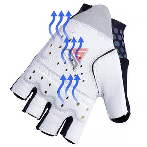 Gants de cyclisme d'extérieur en tissu polyester extensible, cuir, simili cuir, coupe-vent, antidérapants et résistants à l'usure - Product Image 5