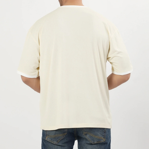 เสื้อยืดผู้ชายทรงโอเวอร์ไซส์ ผ้าโพลีเอสเตอร์/คอตตอนฟลีซ คอกลม แขนปกติ สีพื้น สวมใส่สบาย ระบายอากาศได้ดี แห้งเร็ว เป็นมิตรกับสิ่งแวดล้อม - Product Image 2