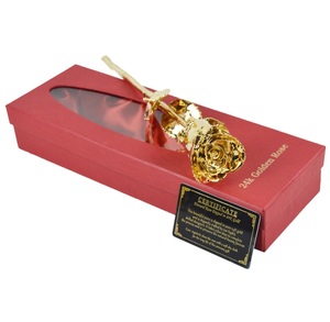ของขวัญกุหลาบธรรมชาติชุบทองคำ 24K งานฝีมือระดับพรีเมียม บรรจุภัณฑ์หรูหรา สำหรับโอกาสพิเศษ มอบให้เพื่อโอกาสสำคัญ คุณภาพสูง โรแมนติก ทนทาน - Product Image 5