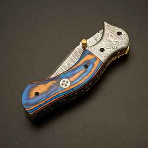 Cuchillo de Bolsillo de Edición Limitada de Acero de Damasco de Alta Calidad con el Mejor Diseño, Nueva Moda, Agarre Fuerte, Uso Industrial, Producto Palace LLC - Product Image 4