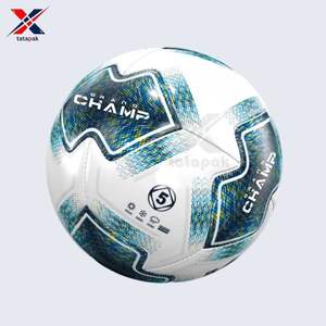 High Quality TATA PAK INDUSTRIES PU Leather Soccer Ball Blue-White Color Soft Touch Material Size 5 Outdoor Training Sports - Product Image 5
