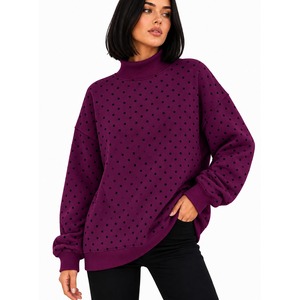 Pull en polaire confortable pour femme, tissu doux et chaud, silhouette ample et décontractée, manches longues, design décontracté, parfait pour le quotidien - Product Image 4