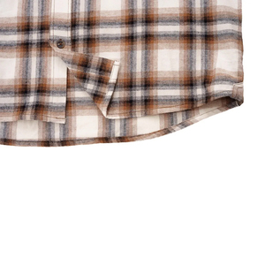 Camisa a cuadros de manga larga de moda para ropa, con MOQ bajo, chaqueta a cuadros oversize bordada personalizada, camisa de franela con cuello vuelto - Product Image 6