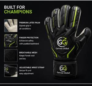 ถุงมือผู้รักษาประตูฟุตบอล Ganvox Global ป้องกันการลื่น สำหรับกีฬากลางแจ้ง พร้อมดีไซน์โลโก้ - Product Image 3