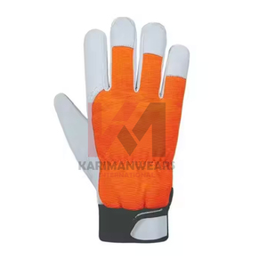 Gants en cuir synthétique robustes, paume renforcée, antidérapants, gants de protection pour mécaniciens et travaux de construction - Product Image 1