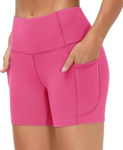 Pantalones Cortos de Verano para Mujer y Niña, con Logotipo Personalizado, de Cintura Alta Elástica, de Secado Rápido, con Efecto Levanta Glúteos, de Spandex - Product Image 3
