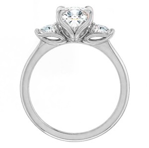 <b>Solitaire</b> Cushion Cut Moissanite Geometric Prong Setting <b>Ring</b> 925 Sterling <b>Silver</b> White Gold Plated Luxury Classic Engagement - Product Image 4