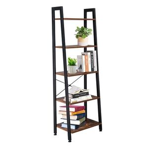 Scaffale a 5 Ripiani Stile Industriale Vintage per Ufficio, Bagno e Soggiorno, Libreria e Scaffalatura - Product Image 4