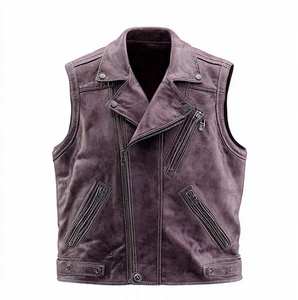 เสื้อแจ็คเก็ตหนังไร้แขนคุณภาพพรีเมียม ดีไซน์หรูหราและเท่มาก - Product Image 5