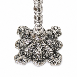 Traditional Hand Engraved Art Deco Silver Polished <b>Bird</b> Pillar Showpiece Elegant <b>Decorative</b> Metal Animal Figurine for Office - Product Image 3