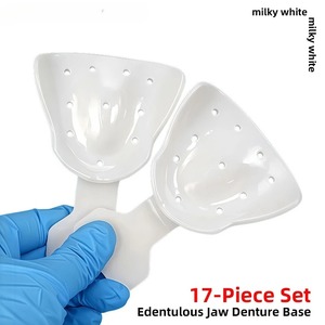 BAFA SURGICAL INSTRUMENTS Bandeja manual para impresiones dentales para mandíbulas edéntulas, resistente al calor, juego de 17 piezas para boca completa - Product Image 4