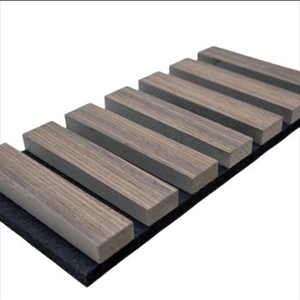 Interior Design Smoked Acoustic Slat Solid Wood Ceiling <b>Panels</b> Studio Wall <b>Decor</b> Apartment Meeting Room - Product Image 1