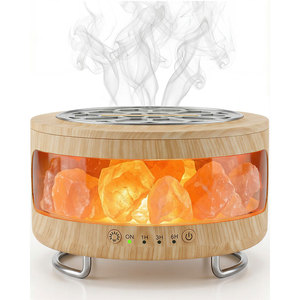 Difusor de Aroma de Sal del Himalaya de Diseño Moderno, Tallado a Mano, de Alta Calidad, Forma Natural, Vapor Suave - Product Image 1