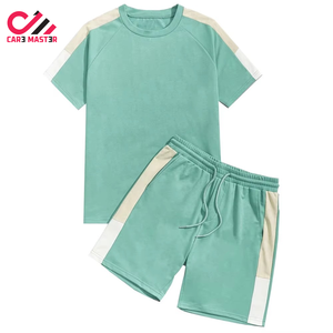 แฟชั่นล่าสุดปี 2026 ชุดลำลองฤดูร้อนสำหรับผู้ชาย เสื้อยืดพิมพ์ลายสีพื้น กางเกงขาสั้น ไซส์ใหญ่ ระบายอากาศได้ดี แห้งเร็ว 100% - Product Image 5