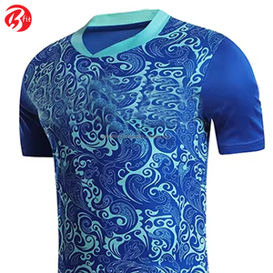 เสื้อฟุตบอลสำหรับผู้ใหญ่เสื้อฝึกสีฟ้าเสื้อฟุตบอลสไตล์ที่ดีที่สุด - Product Image 5