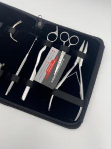 Professional Hair Extensions Tools Kits Surgical Grade Stainless Steel Custom Logo Plier <b>Scissors</b> <b>Sewing</b> Needle Sectioning Clips - Product Image 6