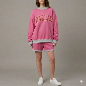 Conjunto de Pantalones Cortos y Top de Cuello Alto para Mujer, Estilo Urbano Invernal, Cómodo, Suave, Cálido, Informal y Elegante para Uso Diario - Product Image 1