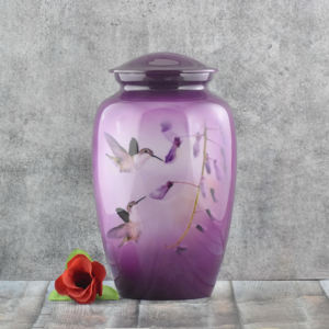 Urna Funeraria de Lujo al por Mayor de Mármol Negro y Metal, Jarra Conmemorativa a Granel con Elegantes Remolinos Multicolor y Acabado de Esmalte Pulido - Product Image 3