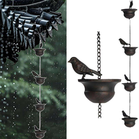 Chaîne de pluie suspendue en métal pour gouttière extérieure, cascade, tuyau de descente, carillon de pluie mobile, décoration de jardin