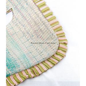 Luxury Trendy Classic Kantha messenger Bag Handmade Mixed Colors Magnetic Closure Ruffles Landscape Pattern Lightweight Foldable - Product Image 5